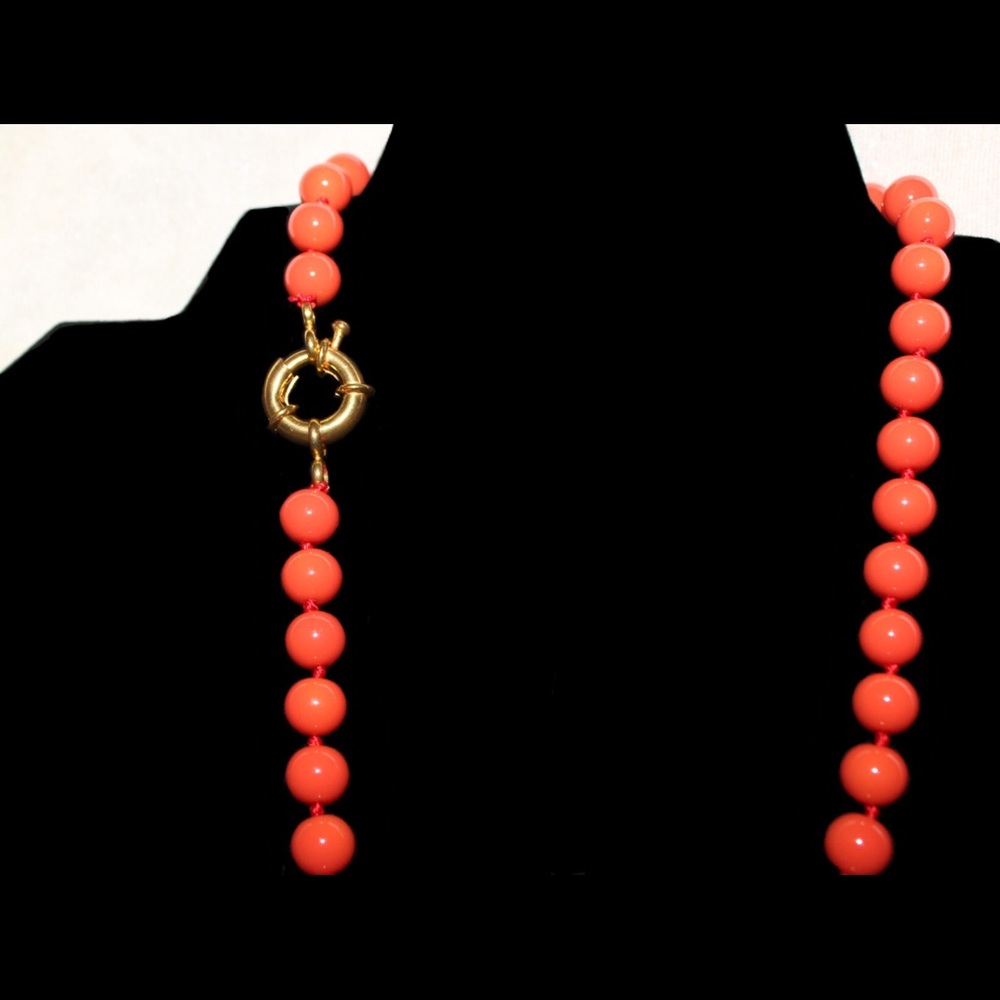 Rare 8-9mm South Sea Coral Pink Shell Necklace 18”